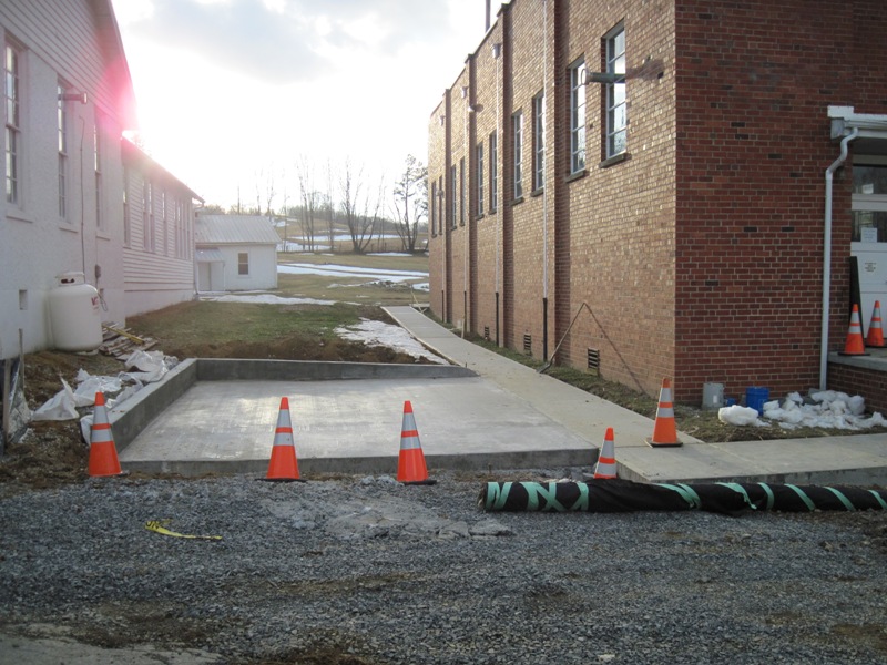 Sidewalks under repair